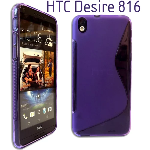  Gumijasti / gel etui S-Line za HTC Desire 816 - vijolični