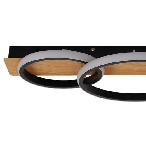  LED plafonsko svetlo ROWENA LED/18W/230V crna/braon Slike