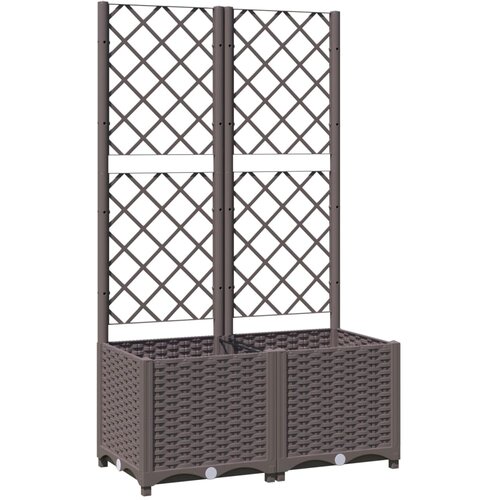 Maison Chic Cvetlično korito - Cvetlični Lonec z oporno mrežo rjavo 80x40x136 cm PP, (21789094) Slike