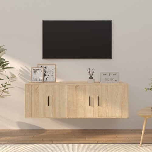 vidaXL 2-dijelni set TV ormarića boja hrasta sonome konstruirano drvo Cijene