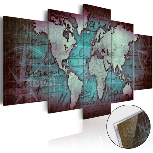  Slika na akrilnom staklu - Acrylic prints – Bronze map II 200x100 Cijene
