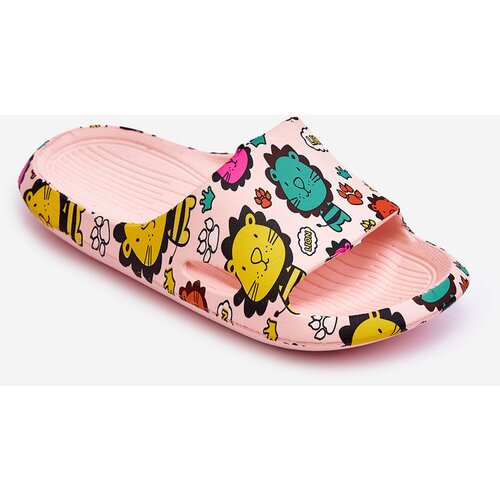 Kesi Children's lightweight foam slippers Lion Pink Esther theme Slike