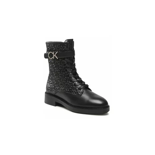 Calvin Klein Škornji Combat Boot HW0HW01525 Črna