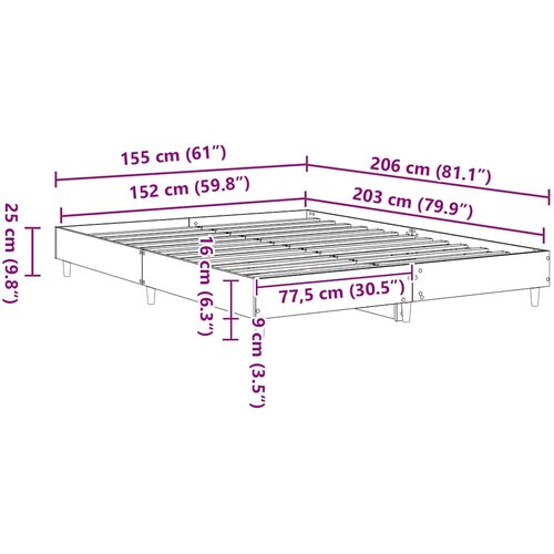 Krevetna konstrukcija 2 pcs Sonoma 152 x 203 cm Slike