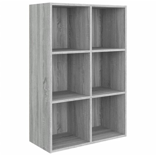 Maison Chic Knjižna omara - Knjižni regal siva sonoma 66x30x98 cm inženirski les, (21724577) Slike
