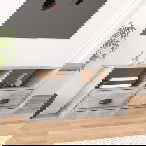 The Living Store TV omarica betonsko siva 93x35,5x45 cm inženirski les - TV Omarica, (21375402) Slike