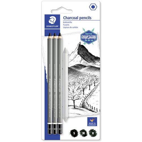 Staedtler Ogljeni lumografski svinčnik (3 kosi) + senčilo Design journey Cene