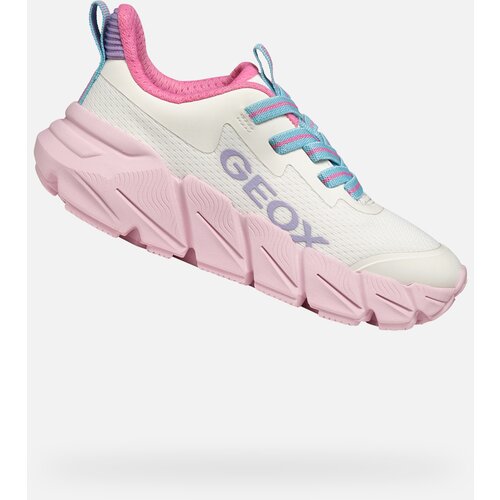 Geox White Girls Sneakers Flexyper Fast - Girls Cene