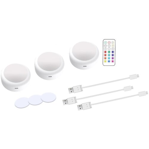 INF Polnilne LED točke 13 RGB barv, 3 paketi White, (21278729) Slike