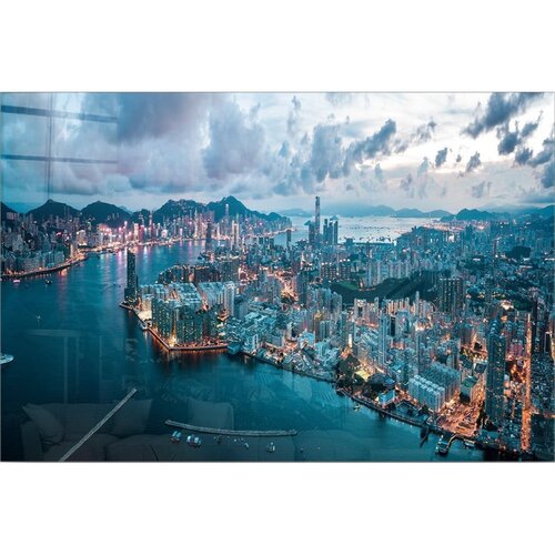 Wallity Steklena slika 70x50 cm Hongkong – Wallity Cene