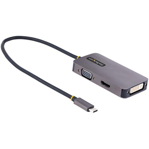 StarTech.com 118-USBC-HDMI-VGADVI USB grafički prilagodnik 3840 x 2160 pikseli Sivo Cijene