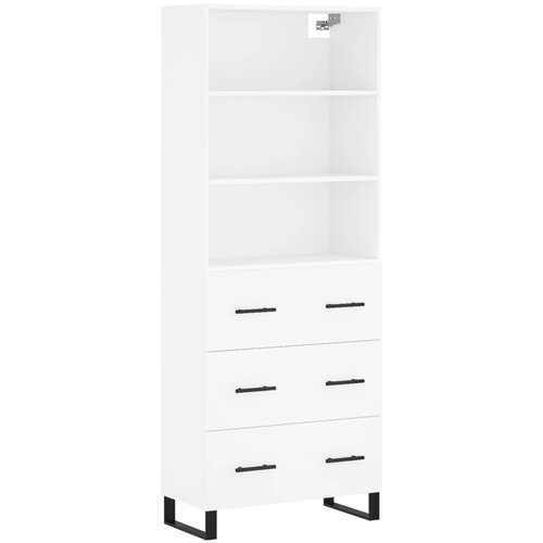 Maison Chic Visoka omara - Komoda - Predalnik bela 69,5x34x180 cm inženirski les, (21719111) Cene