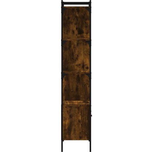  Regal za knjige s vratima boja hrasta 44,5x30x154,5 cm drveni Slike