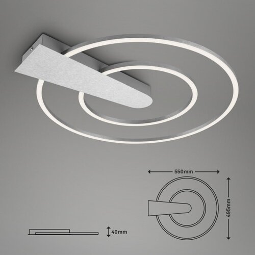 BRILONER 3543-018 - led plafonsko svetlo nico LED/25W/230V, prigu&amp;scaron;iva, hrom Slike