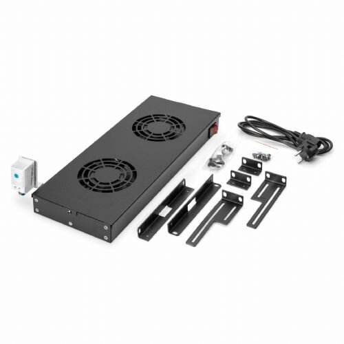 Digitus slide-in ventilation unit 2 fans black. Cijene