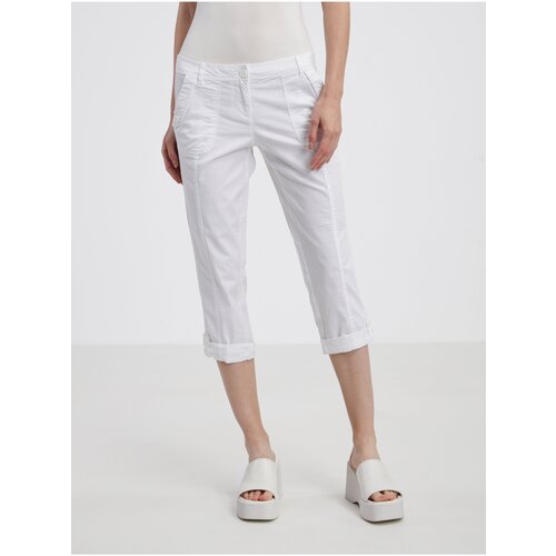 Camaieu White women&amp;#039;s three-quarter pants - Ladies Slike