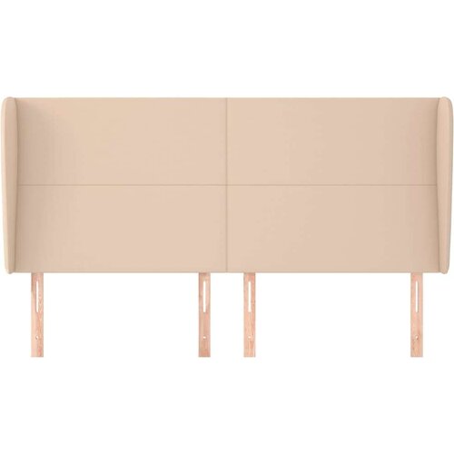  Uzglavlje s u&amp;scaron;ima boja cappuccina 183x23x118/128cm umjetna koža Slike