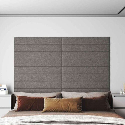  Zidna uzglavlja 12 pcs Svijetlo siva 90 x 15 cm tkanina - Svjetlosiva 90 x 15 cm Pravokutno Cene