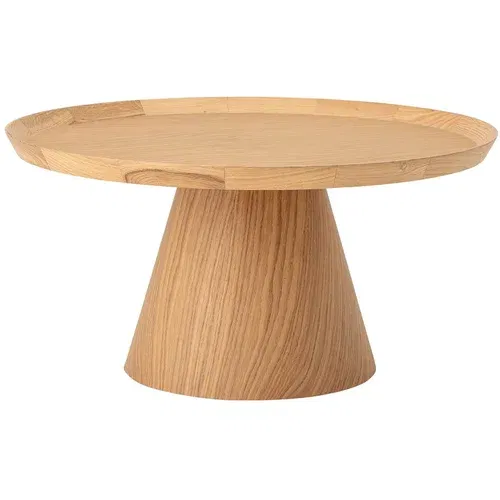Bloomingville Okrogla mizica v hrastovem dekorju v naravni barvi ø 74 cm Luana –