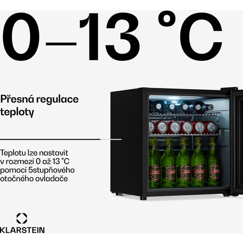 Klarstein beersafe hladilnik za pijačo z zrcalnimi steklenimi vrati | 44 x 48 cm | notranja led osvetlitev Slike