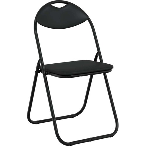  Sklopiva stolica 8 pcs Crna 48 x 43 5 x 81 cm Lažna koža - Crna 8 Slike