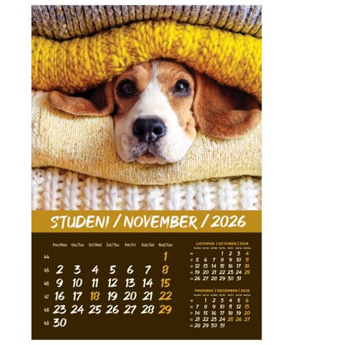  KALENDAR &amp;quot;KUĆNI LJUBIMCI 2026&amp;quot; 13 LISTOVA, SPIRALA Slike