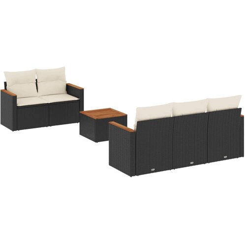  6-dijelni set vrtnih sofa od poliratana s jastucima Slike