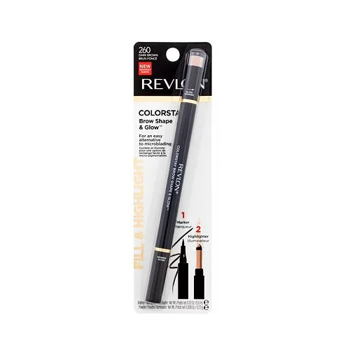 Revlon Colorstay™ brow shape & glow svinčnik za obrvi 0,83 g odtenek 260 dark brown