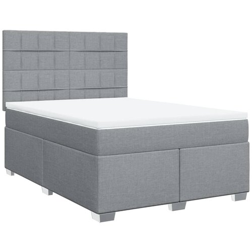 vidaXL Krevet box spring s madracem svjetlosiva 160x200 cm tkanina Cijene