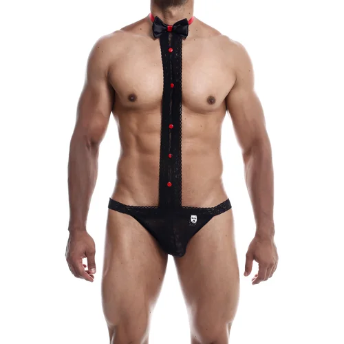 MOB Tuxedo Lace Thong Black L/XL