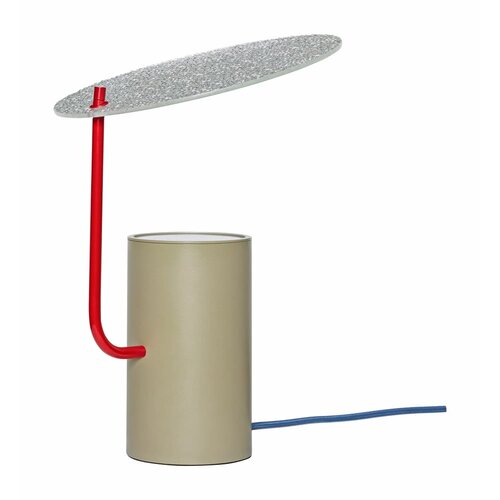 Hübsch Kaki zelena stolna lampa sa staklenim sjenilom (visina 35 cm) Disc – Cijene