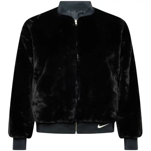 Nike Sportswear Prehodna jakna temno siva / črna / bela