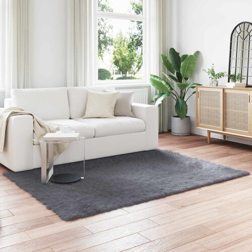  Tepih od umjetne ovčje kože TAFALLA Antracit 140 x 200 cm Cijene