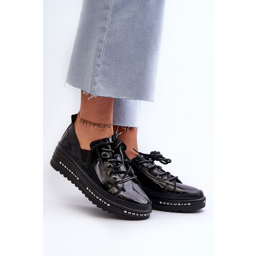 S. BARSKI Women's Lace-Up Platform Shoes Genuine Leather S.Barski Cene