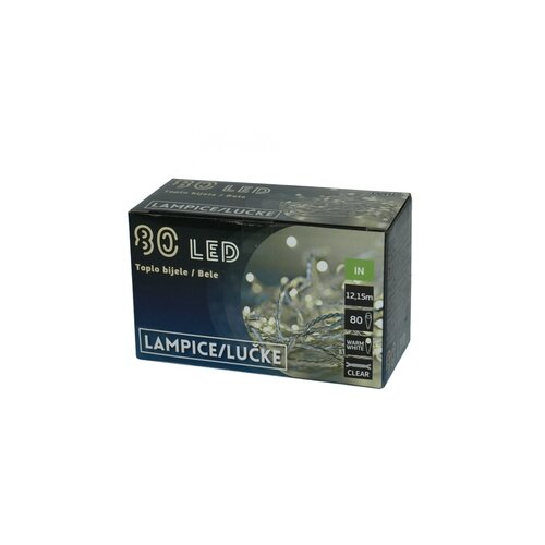  80 Led lampice bele B/O Cene