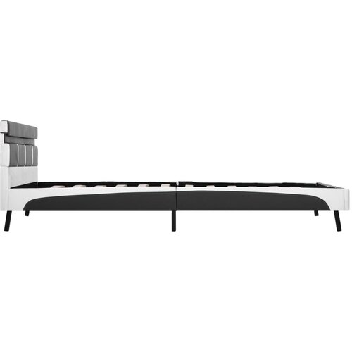  Okvir za krevet od umjetne kože s LED svjetlom sivi 120x200 cm Slike