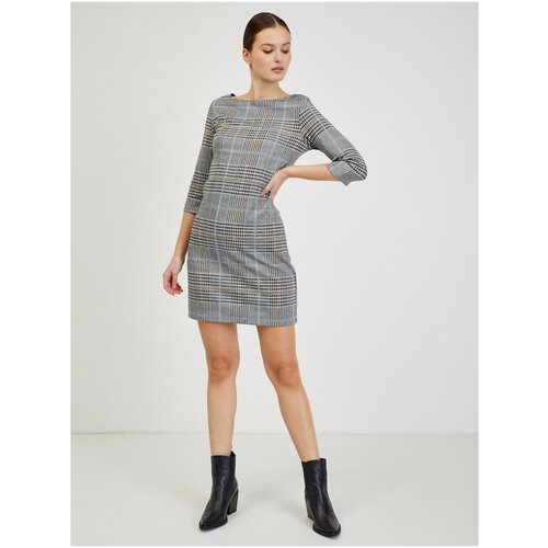 Orsay Grey ladies checkered dress - Ladies Slike
