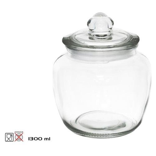  STAKLENKA S POKLOPCEM 1300ML Slike