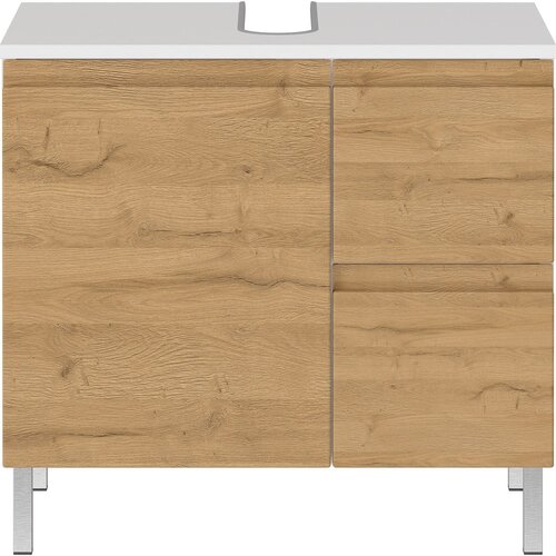 Germania bela omarica za pod umivalnik v hrastovem dekorju 60x56 cm torrance - germania Slike