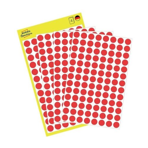  Etikete zweckform okrogle fi-8 ZWECKFORM - 3010 RDEČE Slike