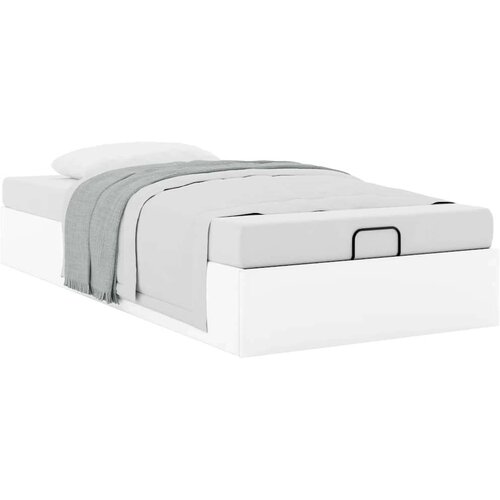 VidaXL Okvir kreveta bez madraca bijeli 90x190 cm od umjetne kože Slike