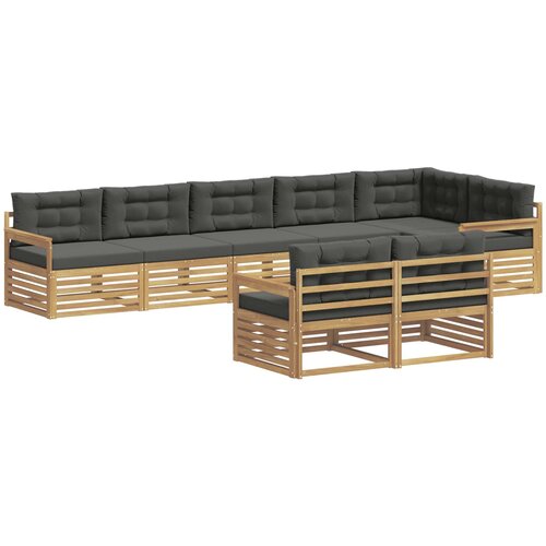 vidaXL Zunanja garnitura za sedenje 8 pcs Bela in antracit Poliester, (5000281200) Cene