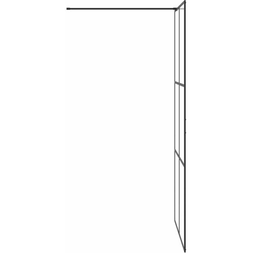 Pregrada za tu&amp;scaron;iranje s prozirnim staklom ESG 100 x 195 cm crna Slike