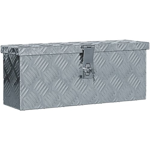 VidaXL Skrinja iz aluminija 48,5x14x20 cm sive barve, (20708368) Slike