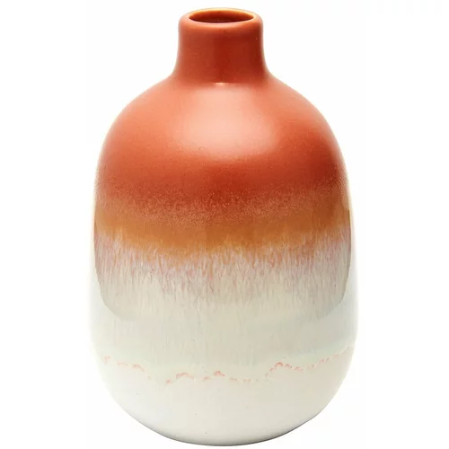 Sass & Belle Oranžovo-bílá váza Bohemian Home Mojave