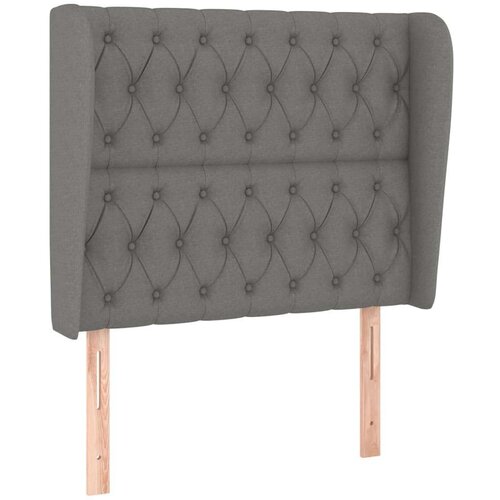  Uzglavlje s u&amp;scaron;ima tamnosivo 93x23x118/128 cm od tkanine Slike