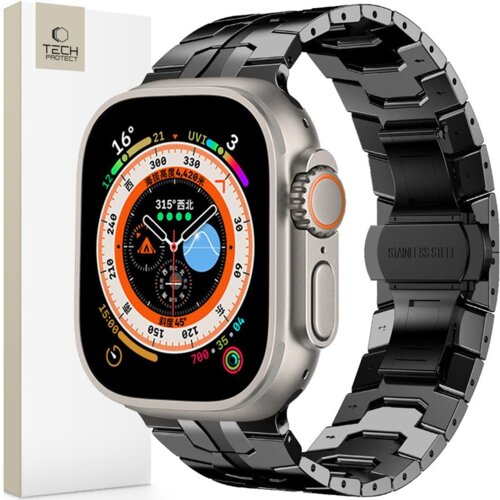 TECH-PROTECT STAINLESS LINE APPLE WATCH 4 / 5 / 6 / 7 / 8 / 9 / SE / ULTRA 1 / 2 (42 / 44 / 45 / 49 MM) ČRNA, (21974469) Cene