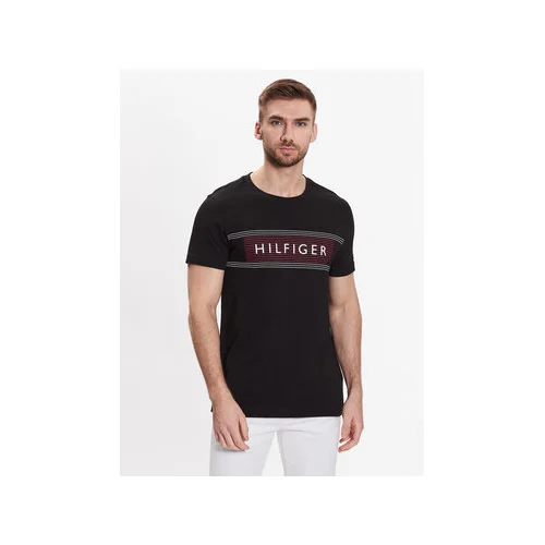 Tommy Hilfiger Majica Brand Love Chest MW0MW30035 Črna Slim Fit