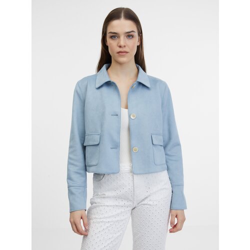 Orsay Women&amp;#039;s Blue Suede Jacket - Women&amp;#039;s Slike