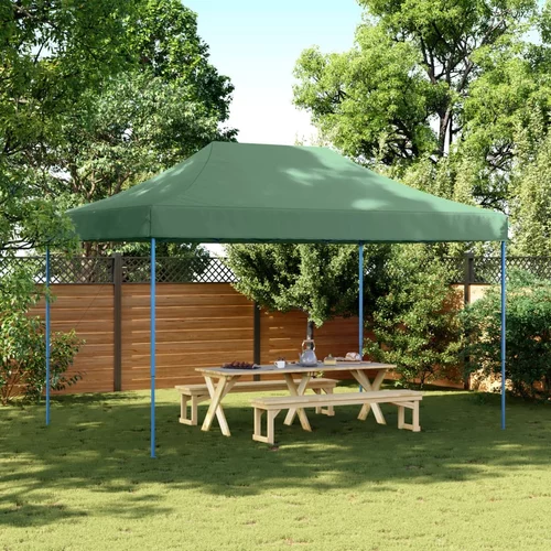 vidaXL Sklopivi prigodni šator za zabave zeleni 440x292x315 cm